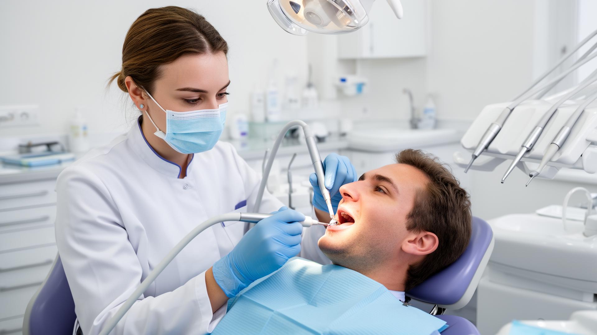 Gum treatment procedure at dental clinic in Chandigarh showing periodontal scaling